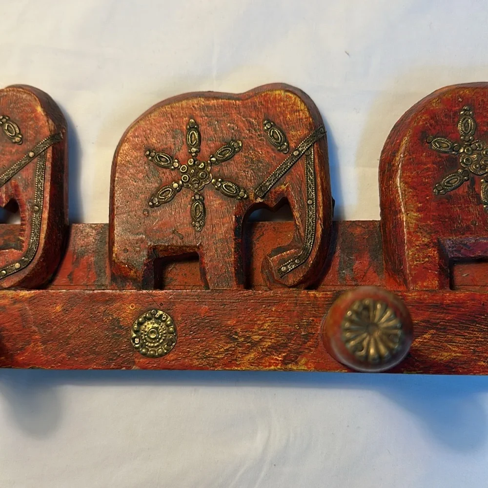 Handcrafted Elephant Wall Hook Rack